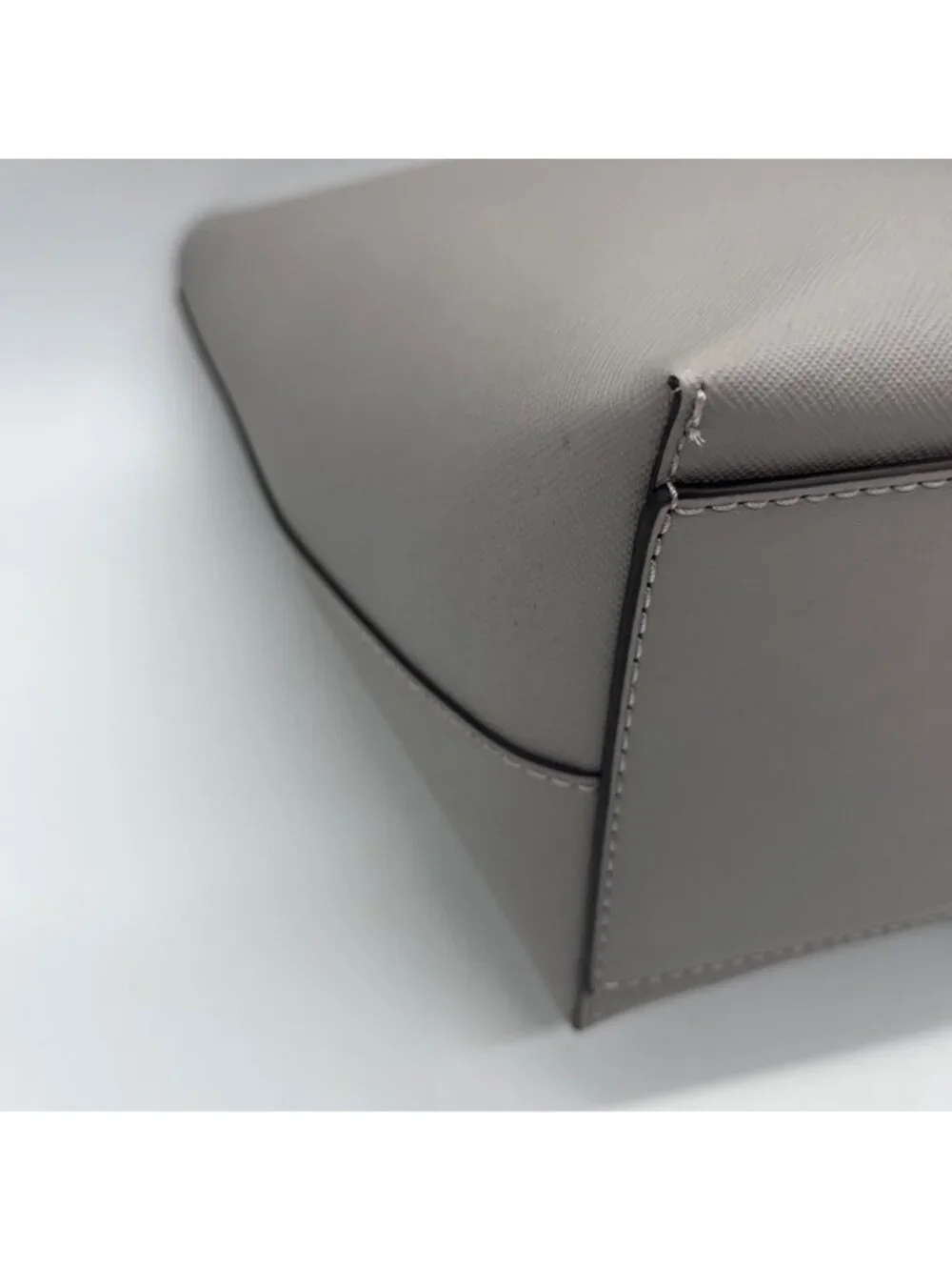 Michael Kors Pearl Grey Coated Canvas Sheila Tote